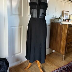 a new day Black Midi Skirt